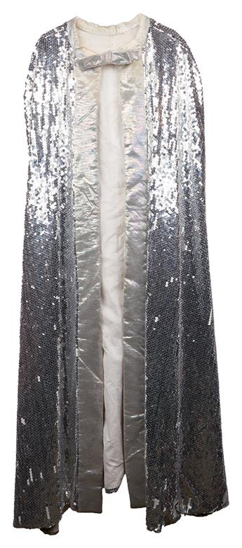 MUSIC--SOUL.) BROWN, JAMES. James Brown’s silver sequined cape, presented to him by Michael Jackson,